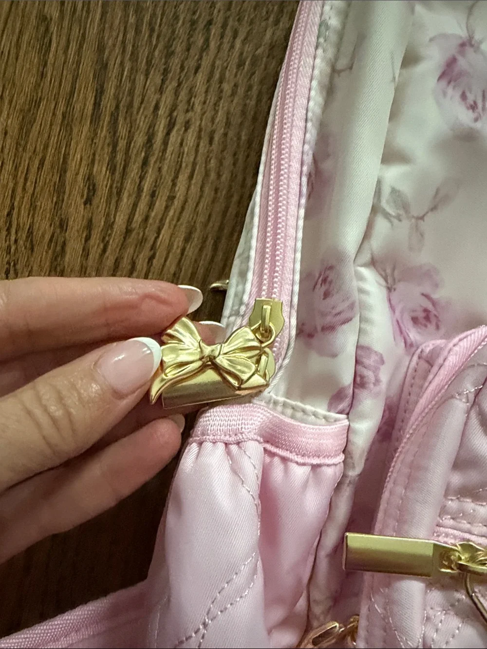Loveshackfancy target collaboration Quilted Pink Floral bow Backpack nwt